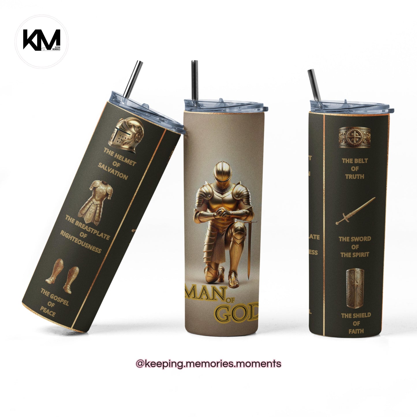 MAN OF GOD 20oz. Skinny Tumbler