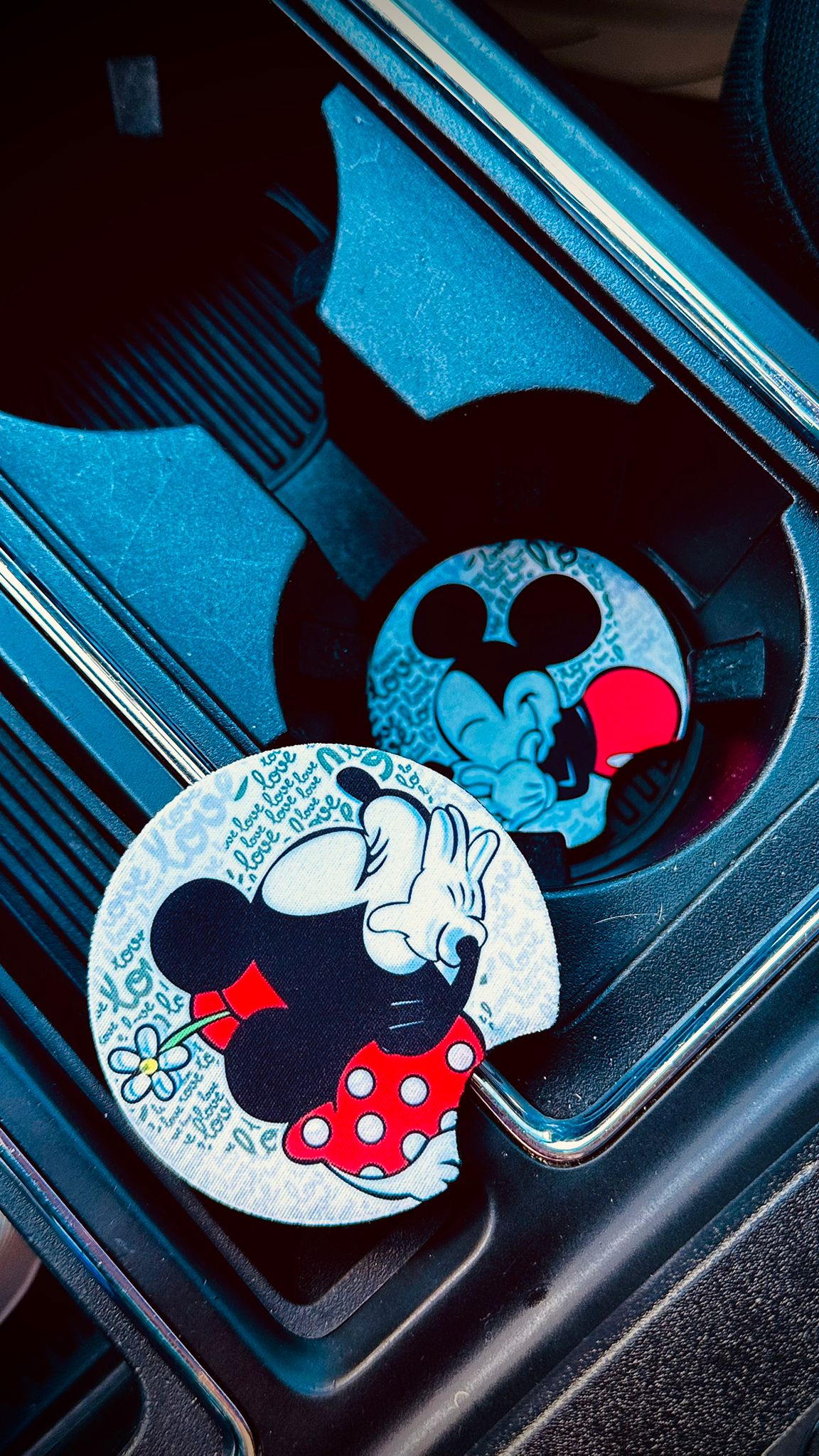 Mickey & Minnie Mouse. Car Coaster