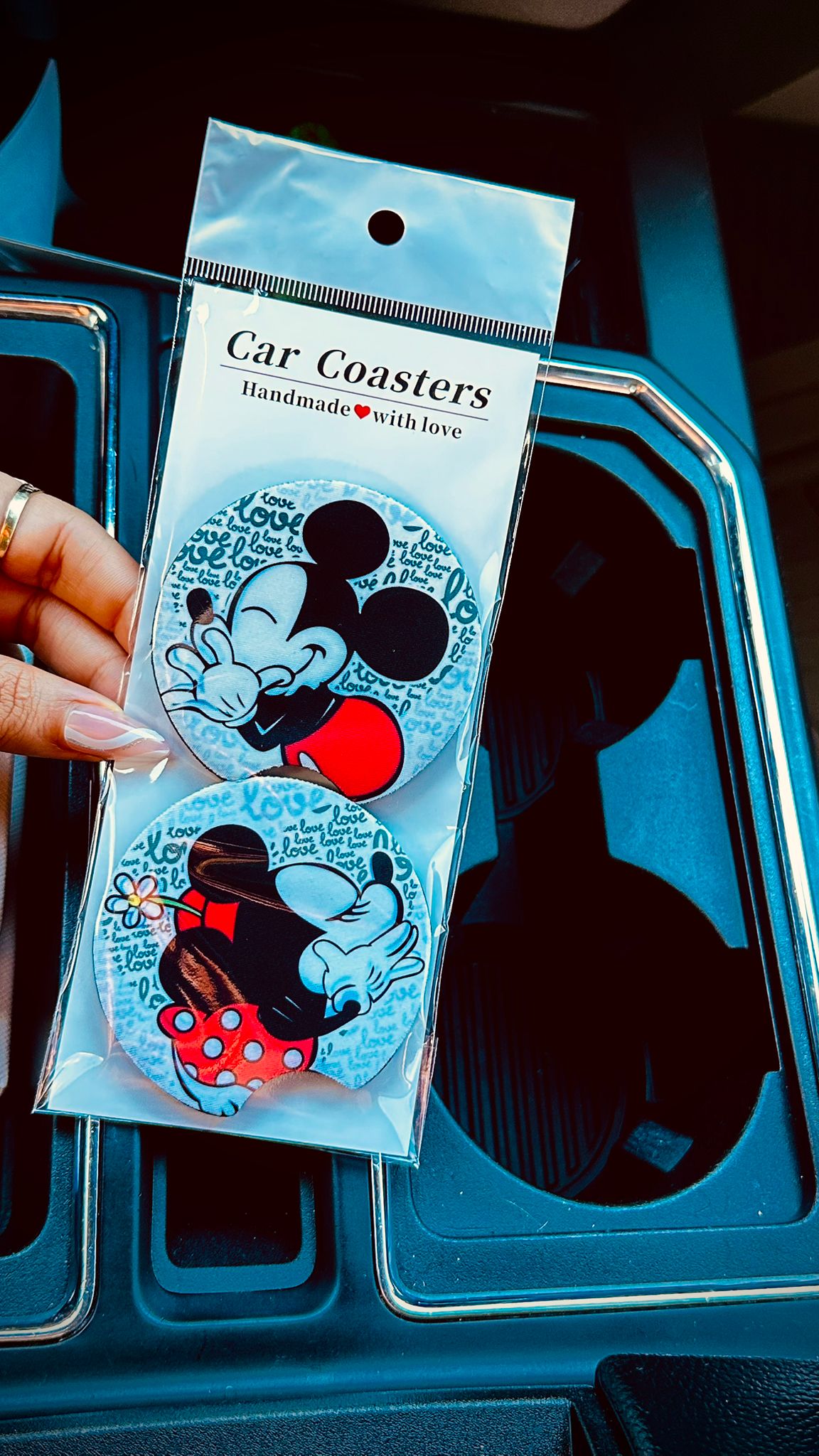 Mickey & Minnie Mouse. Car Coaster