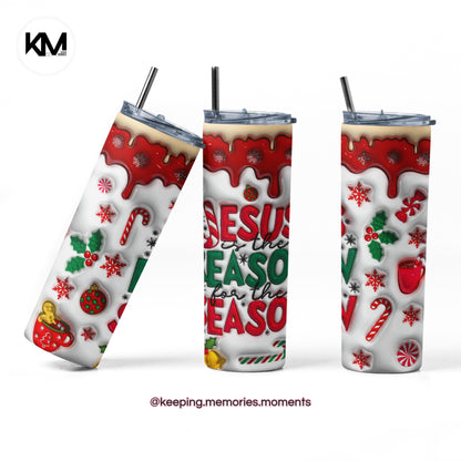 Jesus the reason of the Season 20oz. Skinny Tumbler