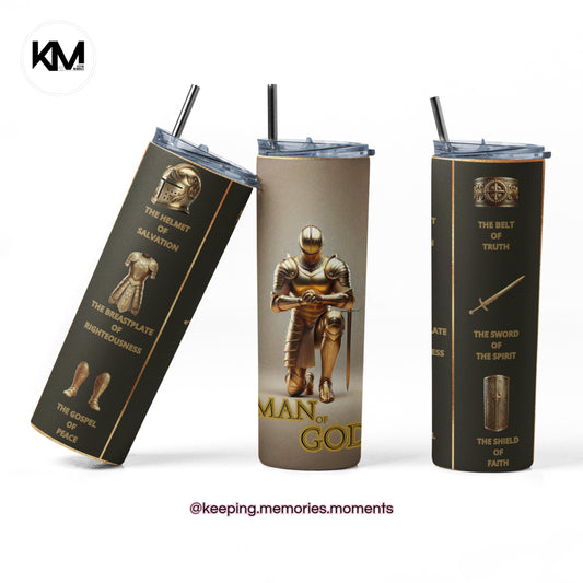 MAN OF GOD 20oz.  Skinny Tumbler