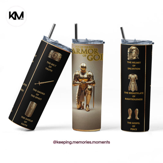 ARMOR OF GOD 20oz. Skinny Tumbler