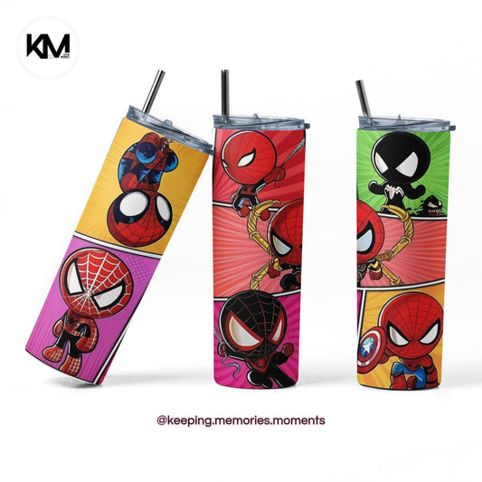 The Spiderman. 20oz. Skinny Tumbler