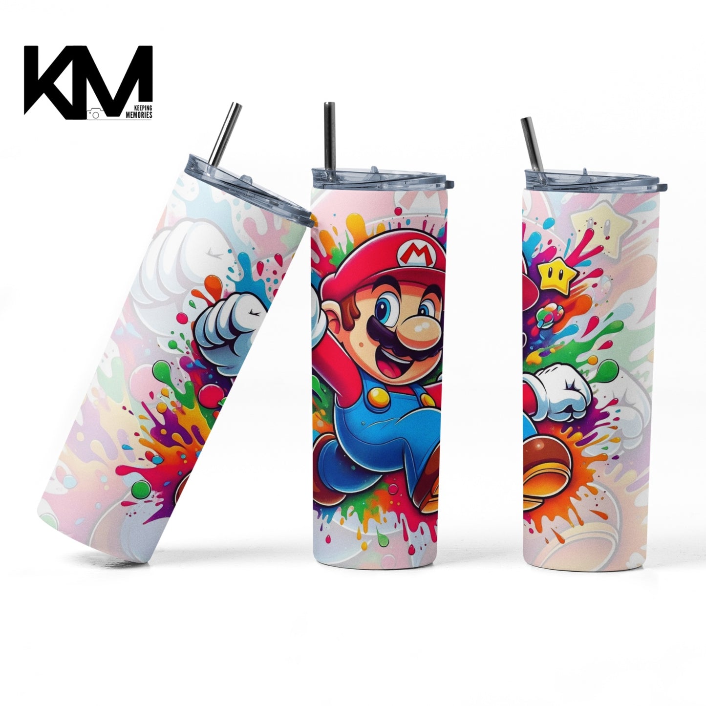 Super Mario. Skinny Tumbler 20oz