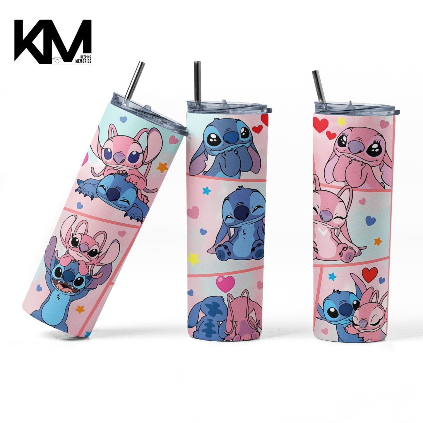 Stitch Love Skinny Tumbler 20oz