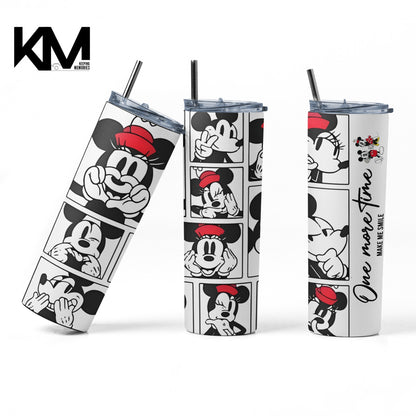 Mickey Mouse: Make me Smile. Skinny Tumbler 20oz