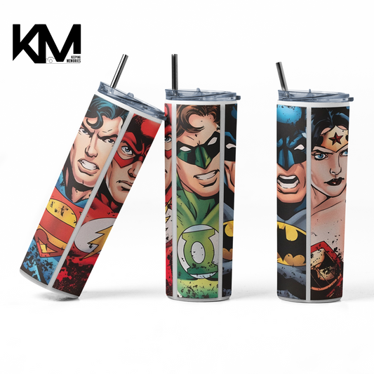 Super Hero. Skinny Tumbler 20oz