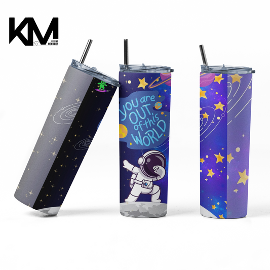 Astronaute Moon Skinny Tumbler 20oz
