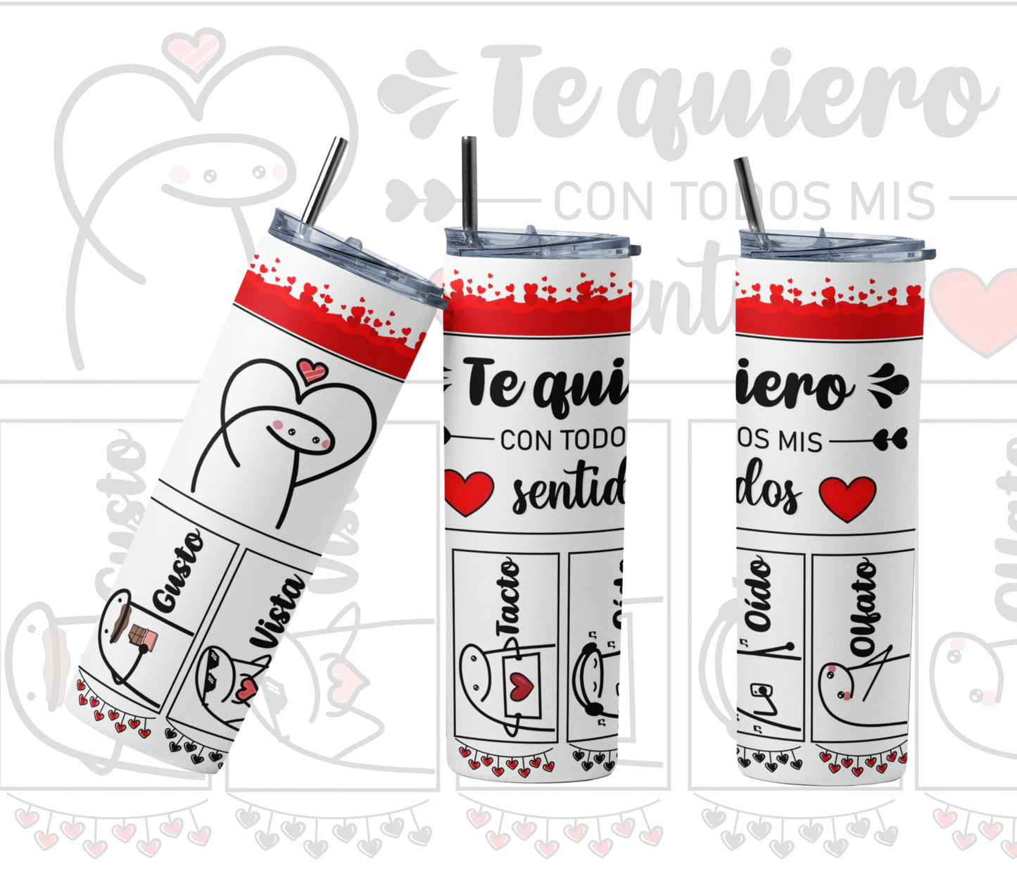 Te quiero con todos mis sentidos Skinny Tumbler 20oz